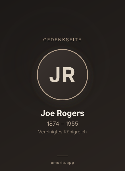 Gedenkportrait von Joe Rogers