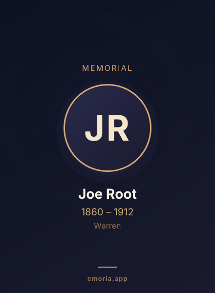 Memorial portrait of Joe Root