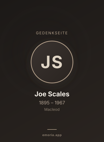Gedenkportrait von Joe Scales