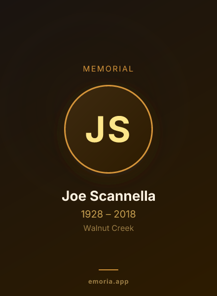 Memorial portrait of Joe Scannella