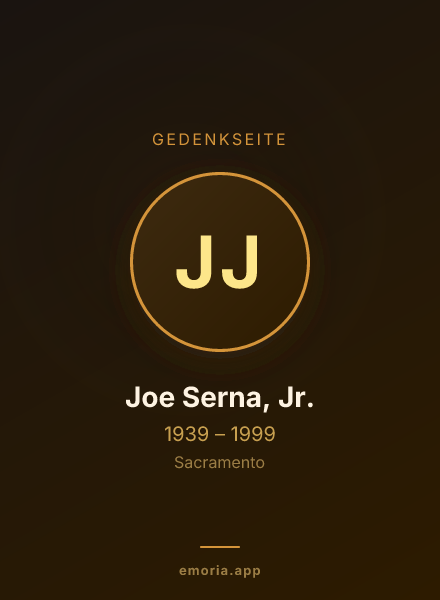 Gedenkportrait von Joe Serna, Jr.