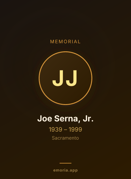 Memorial portrait of Joe Serna, Jr.
