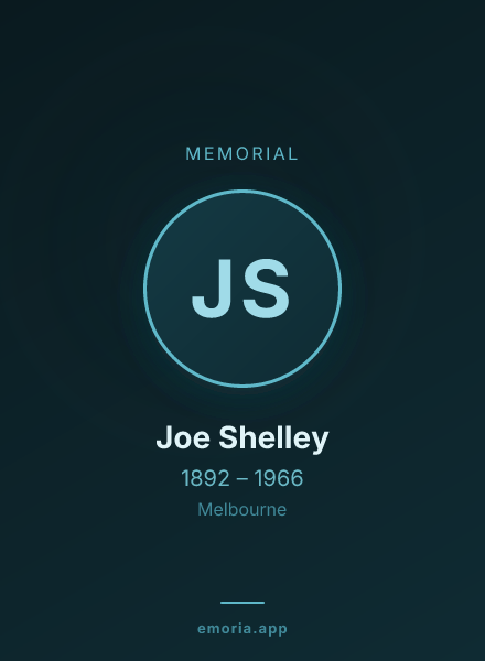 Memorial portrait of Joe Shelley