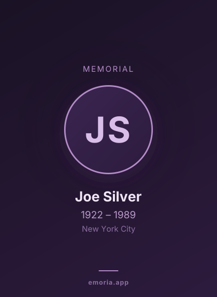 Memorial portrait of Joe Silver