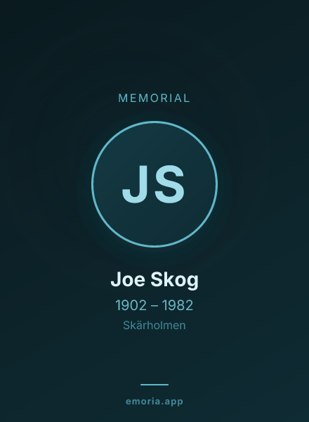 Memorial portrait of Joe Skog