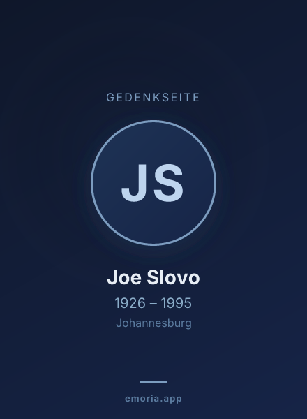 Gedenkportrait von Joe Slovo