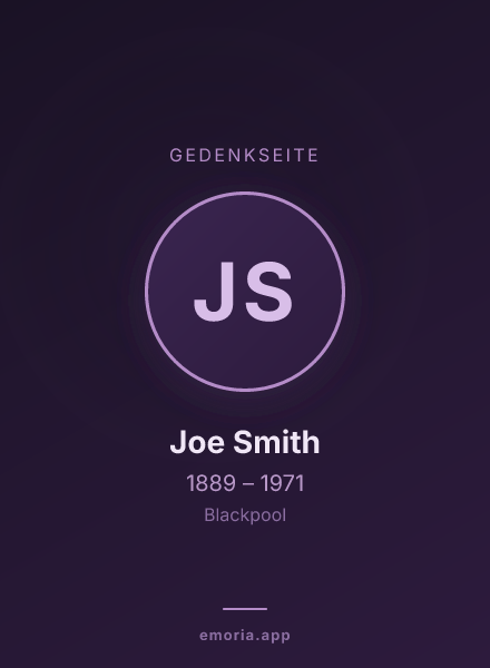 Gedenkportrait von Joe Smith