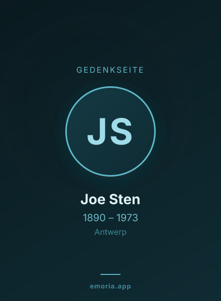 Gedenkportrait von Joe Sten
