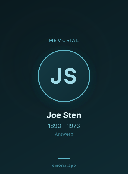 Memorial portrait of Joe Sten
