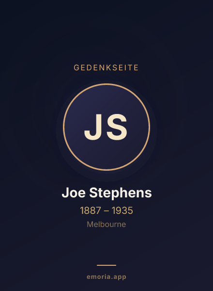 Gedenkportrait von Joe Stephens