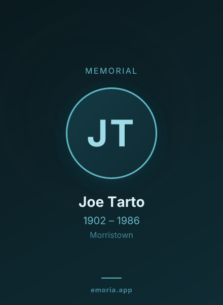 Memorial portrait of Joe Tarto