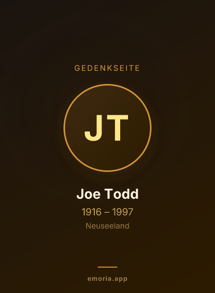 Gedenkportrait von Joe Todd