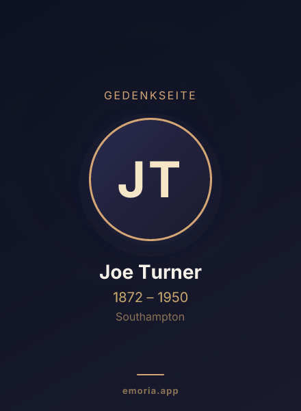 Gedenkportrait von Joe Turner