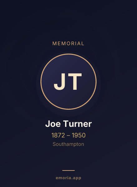 Memorial portrait of Joe Turner