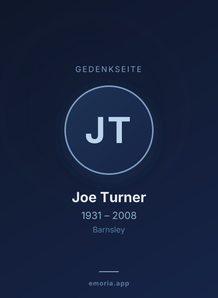 Gedenkportrait von Joe Turner