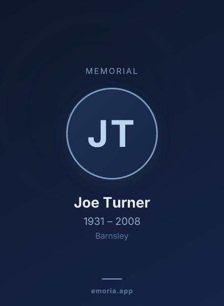 Memorial portrait of Joe Turner