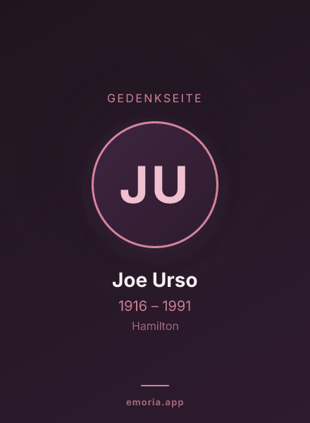 Gedenkportrait von Joe Urso