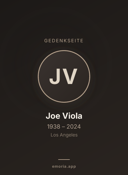 Gedenkportrait von Joe Viola