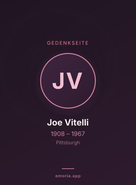 Gedenkportrait von Joe Vitelli