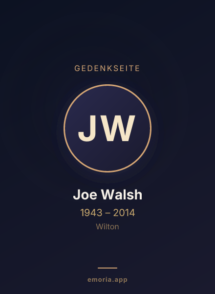 Gedenkportrait von Joe Walsh