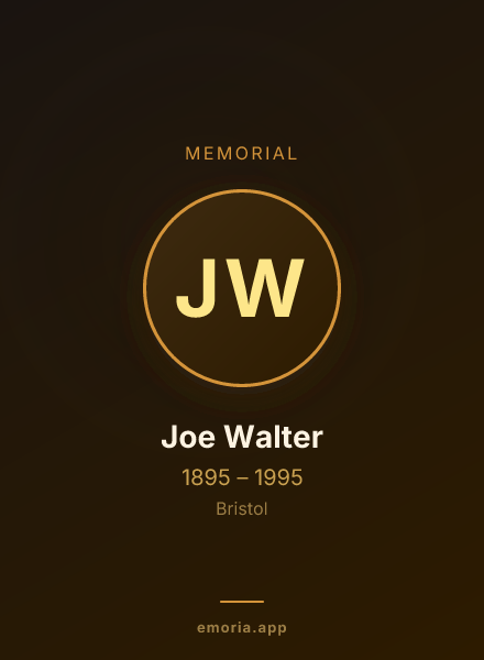 Memorial portrait of Joe Walter