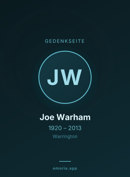 Gedenkportrait von Joe Warham
