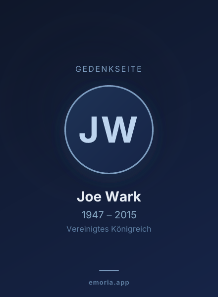 Gedenkportrait von Joe Wark