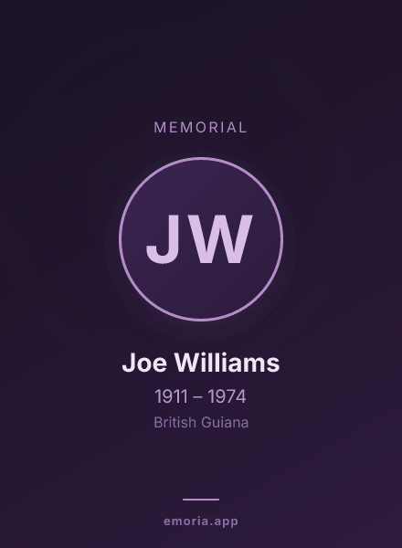 Memorial portrait of Joe Williams