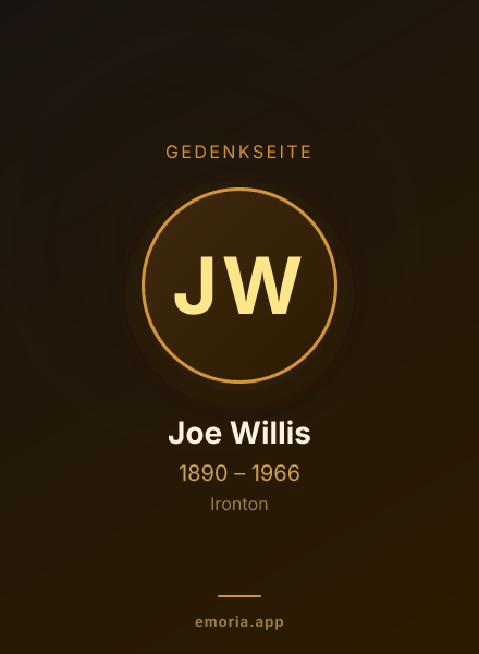 Gedenkportrait von Joe Willis
