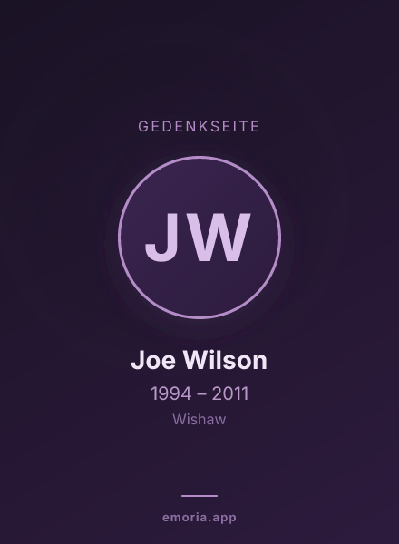 Gedenkportrait von Joe Wilson