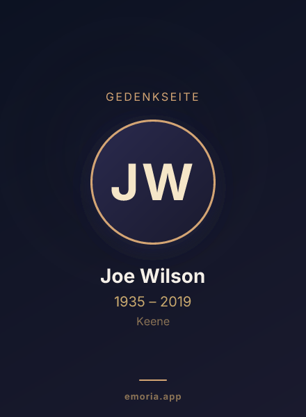 Gedenkportrait von Joe Wilson