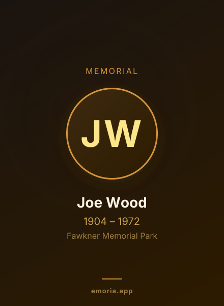 Memorial portrait of Joe Wood