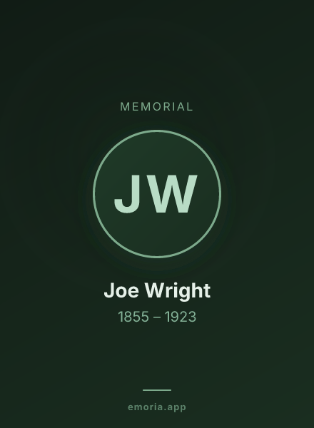 Memorial portrait of Joe Wright