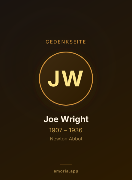 Gedenkportrait von Joe Wright