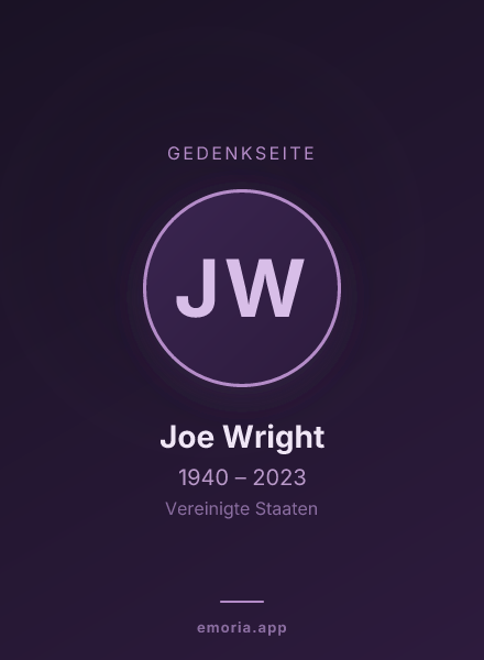 Gedenkportrait von Joe Wright