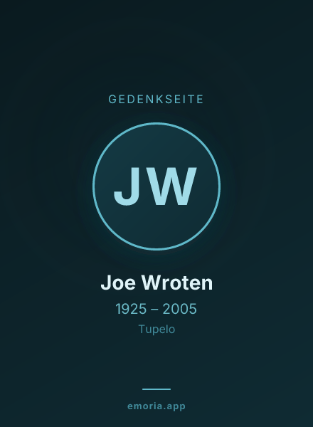 Gedenkportrait von Joe Wroten