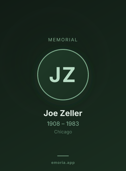 Memorial portrait of Joe Zeller