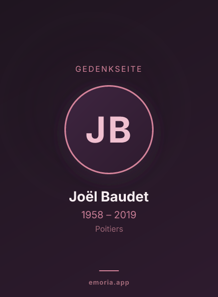 Gedenkportrait von Joël Baudet