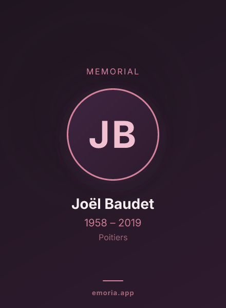 Memorial portrait of Joël Baudet