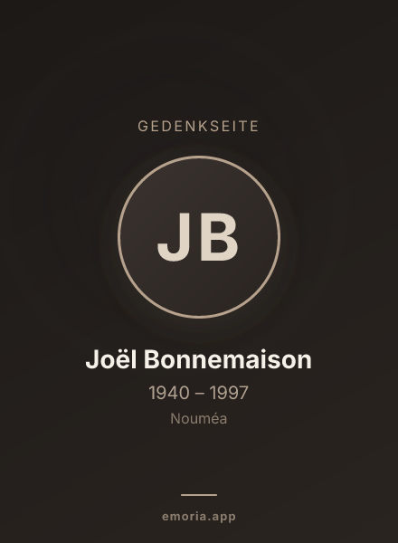 Gedenkportrait von Joël Bonnemaison
