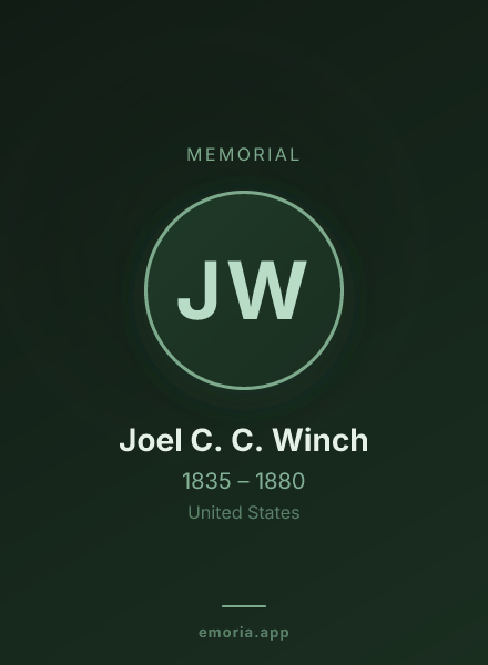 Memorial portrait of Joel C. C. Winch