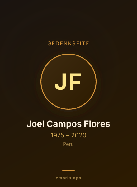 Gedenkportrait von Joel Campos Flores