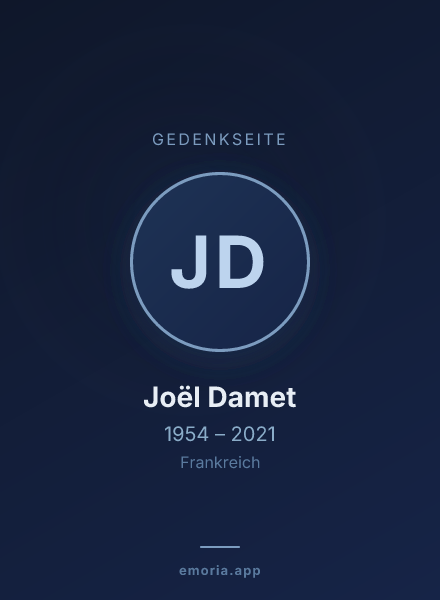 Gedenkportrait von Joël Damet
