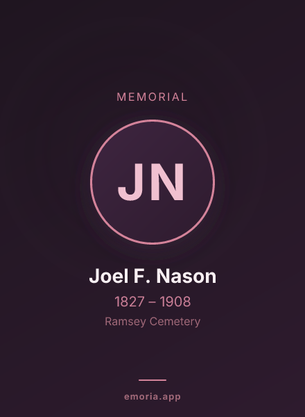 Memorial portrait of Joel F. Nason