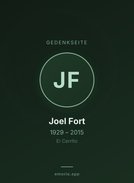 Gedenkportrait von Joel Fort