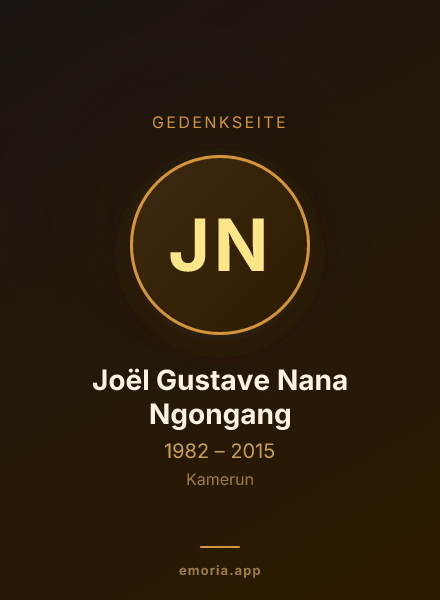 Gedenkportrait von Joël Gustave Nana Ngongang