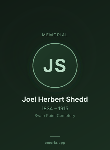 Memorial portrait of Joel Herbert Shedd