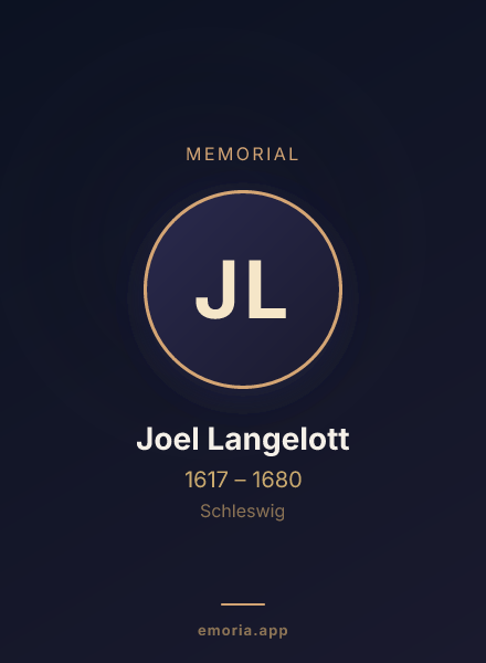 Memorial portrait of Joel Langelott