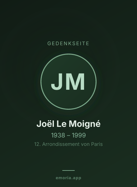 Gedenkportrait von Joël Le Moigné
