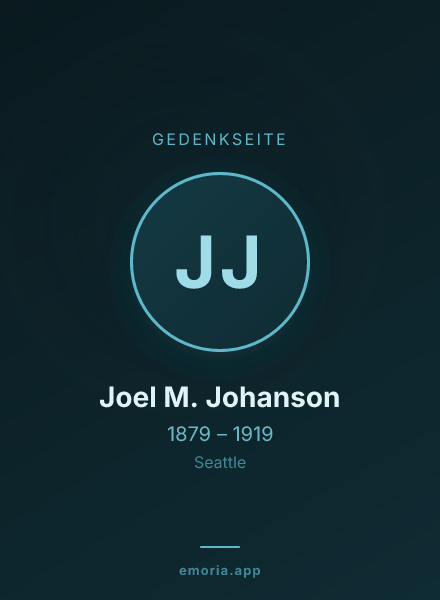 Gedenkportrait von Joel M. Johanson